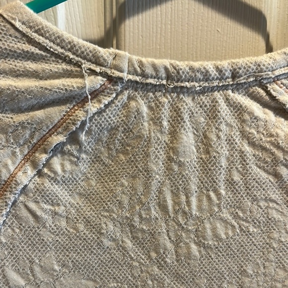 Miss Chievous Lace Textured Top in Light Gray - Picture 7 of 7